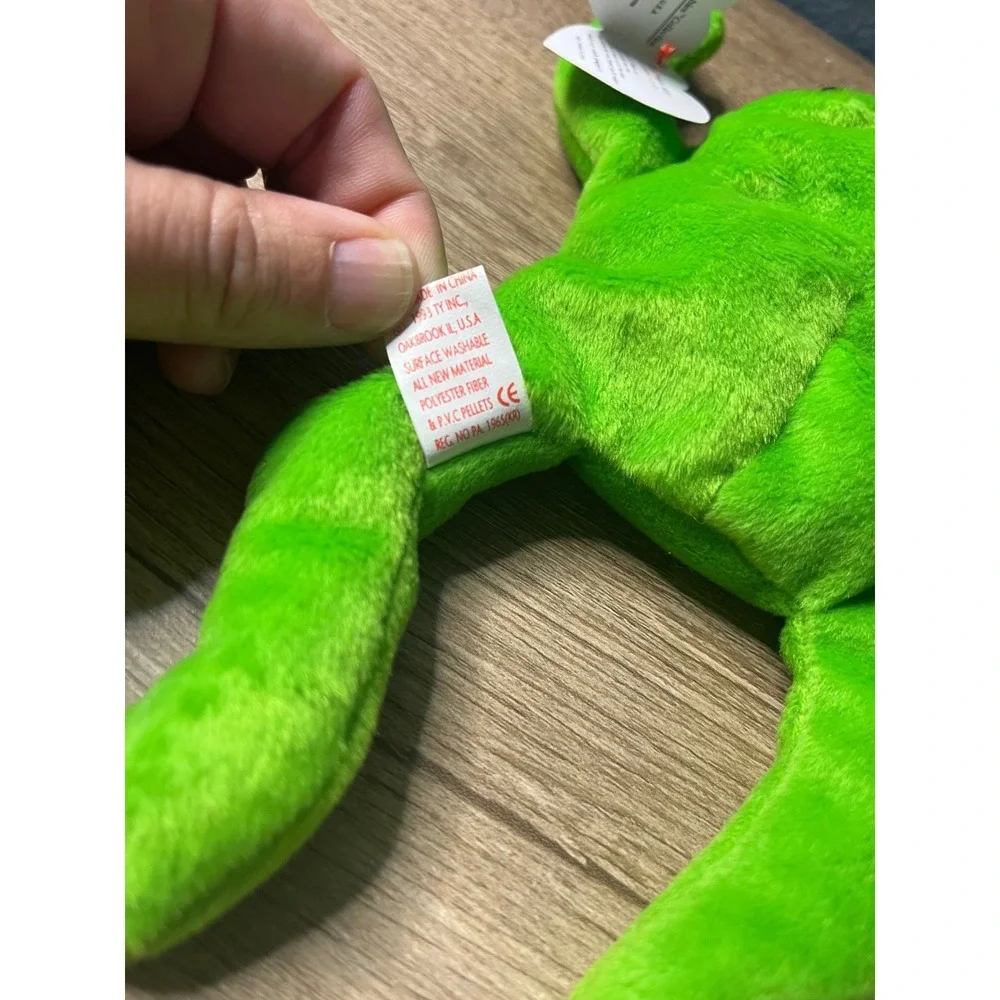 TY Beanie Baby Legs the Frog 4020 Brookfield Zoo Green‎ Plush Toy
